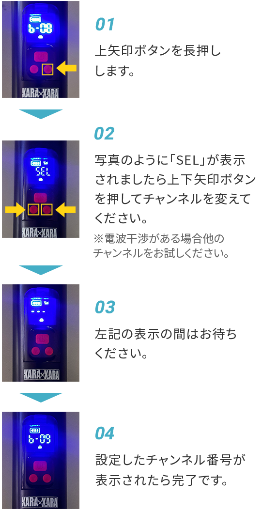 チャンネル変更の方法